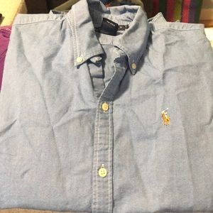Ralph Lauren size 8 LS blue button down oxford